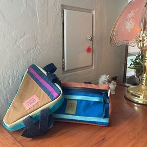 Topo Designs Bike Frame Bag and Bike Bag (in retired color ways)